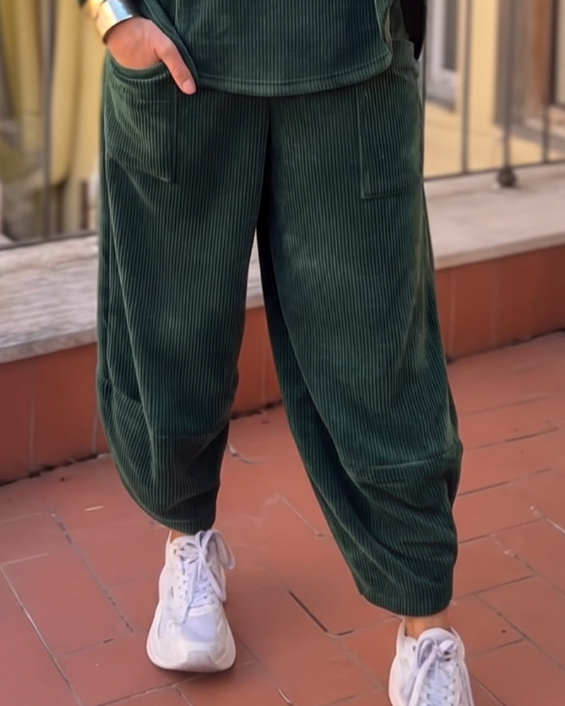 Set Unifarben Casual Rundhals