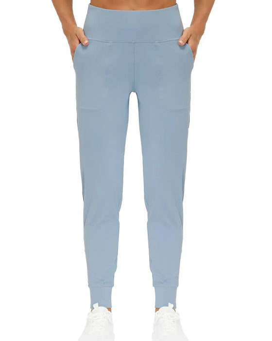 Hose Hohe Taille Tasche Unifarben Lang