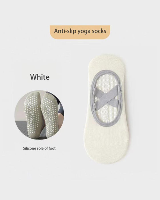 Damen-Fußie-Socken für Pilates & Workout – Rutschfeste Silikongriffe, atmungsaktiv & feuchtigkeitsableitend (Yoga/Tanz/Indoor-Aktivitäten)