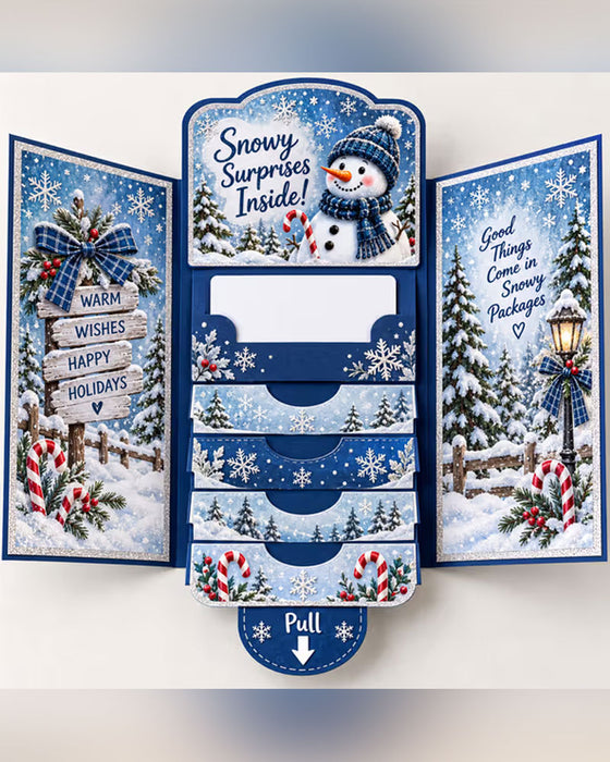 Broschüre Wasserfall Weihnachtsgeschenkkarte