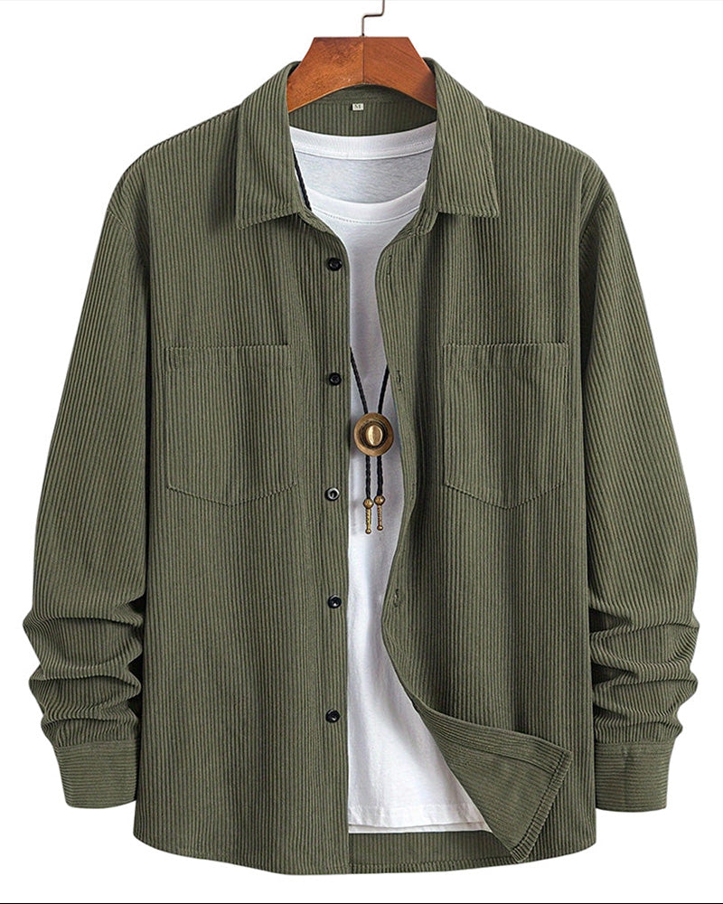 👔 Herren Lässige Cordhemdjacke – Klassische Textur Trifft Alltagskomfort