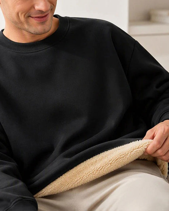 Sweatshirt Rundhals Einfarbig Herren