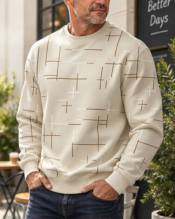 Sweatshirt Herren Lässige Linie