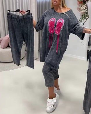 Set Sneaker Druck Lässig