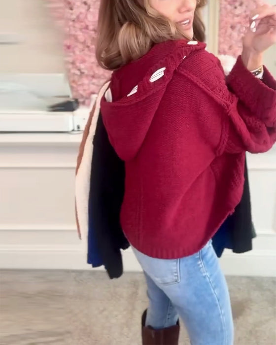 Pullover modische lose Kapuze
