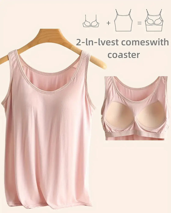 Camisole Top Einteilig Einfarbig Unterziehteil