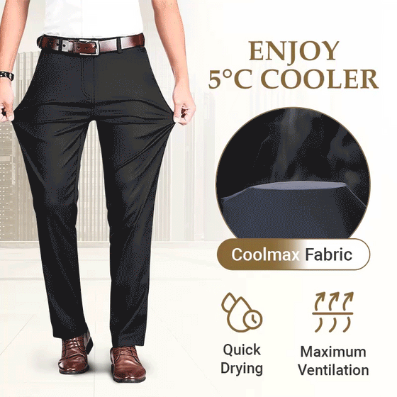 Herrenhose mit hoher Dehnbarkeit in Straight Fit