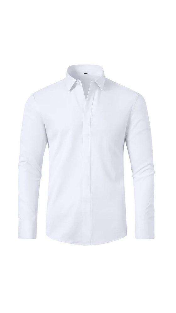Herren Langarmhemd Uni