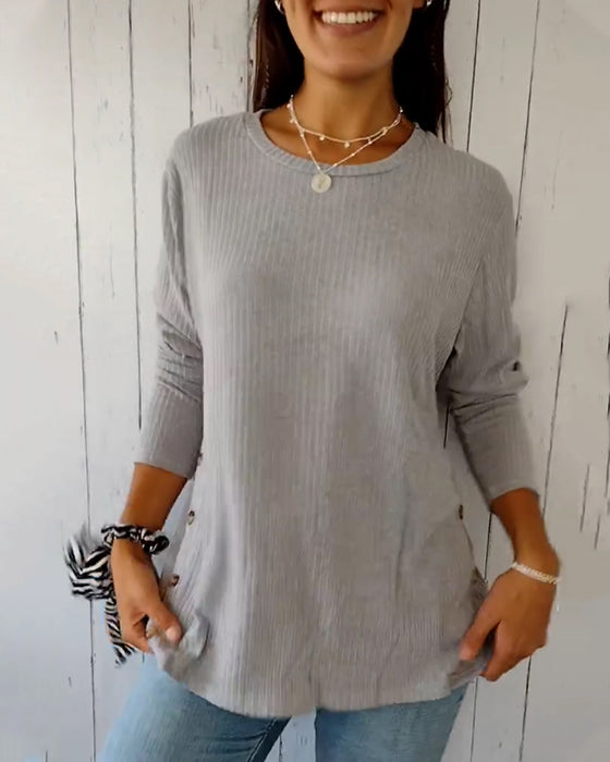 Langarmshirt mit Rundhalsausschnitt