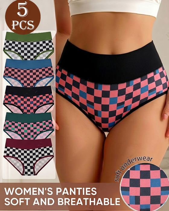 Set 5er-Pack Nahtlose Hohe Taille Slips