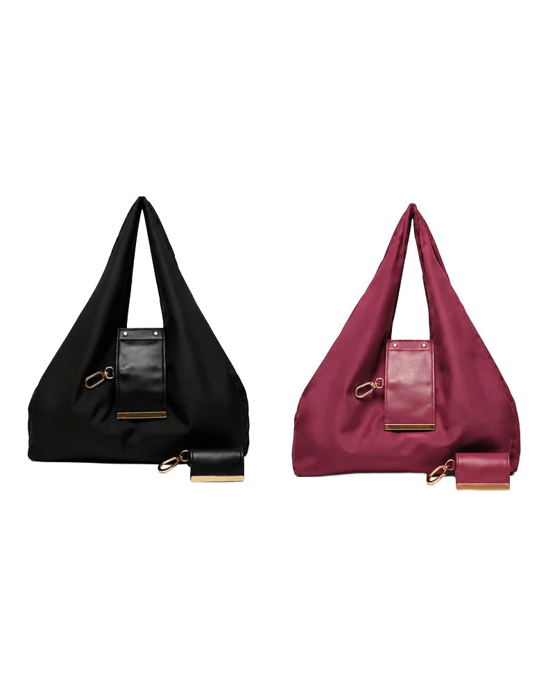 Verwandelbare Charm-Tasche – Stilvolle Vegane Leder Tote & Schlüsselanhänger-Charm