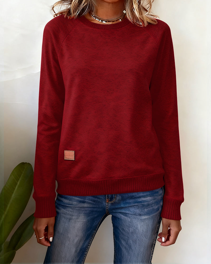Modisches Casual-Sweatshirt mit Rundhalsausschnitt