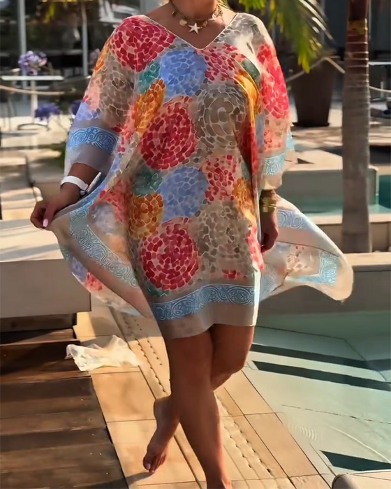 Strandkleid Resort Druck Badeanzug