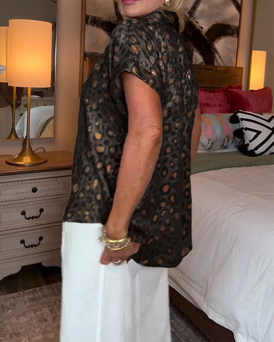 Bluse lässig Leopardenmuster