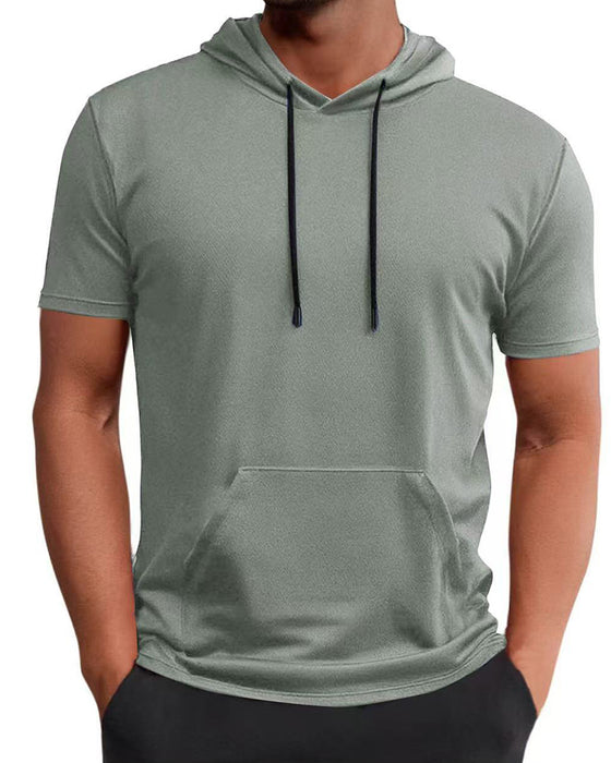 T-Shirt Kapuze Schnell Trocknen Kurzarm