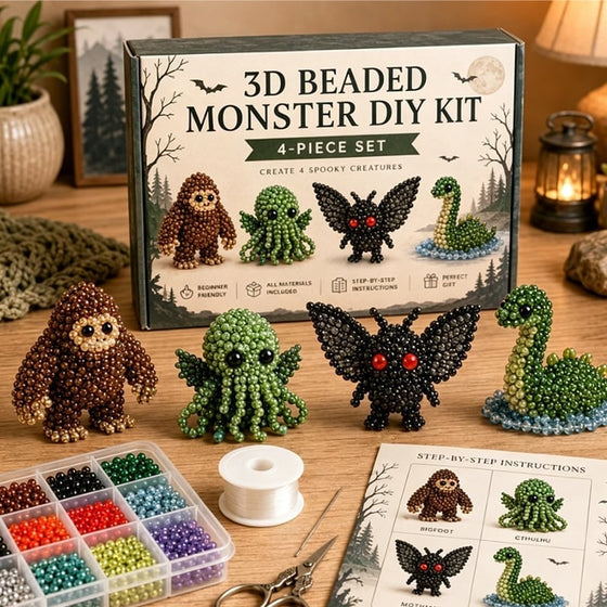3D-Perltier-Bastelset - DIY-Miniatur-Tierperlen-Set für Anfänger