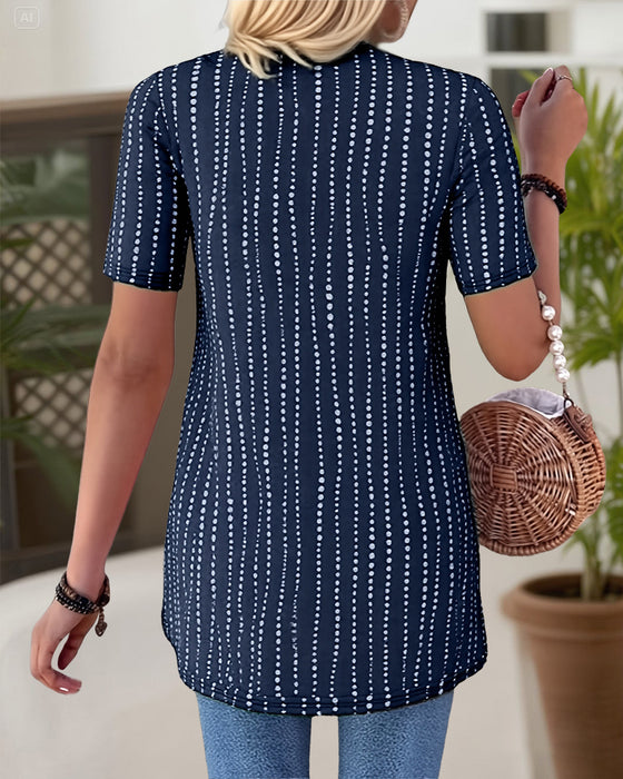 Top Pendler Casual Bedruckt Falsch Zweiteilig