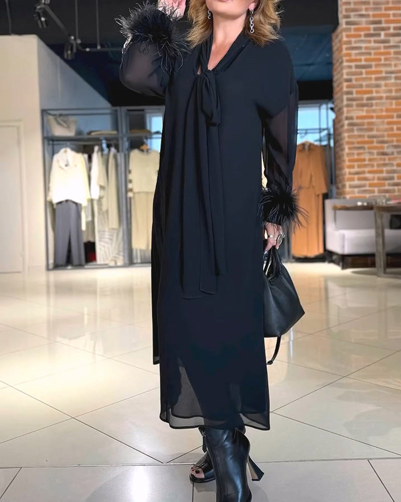 Kleid V-Ausschnitt Bandage Locker