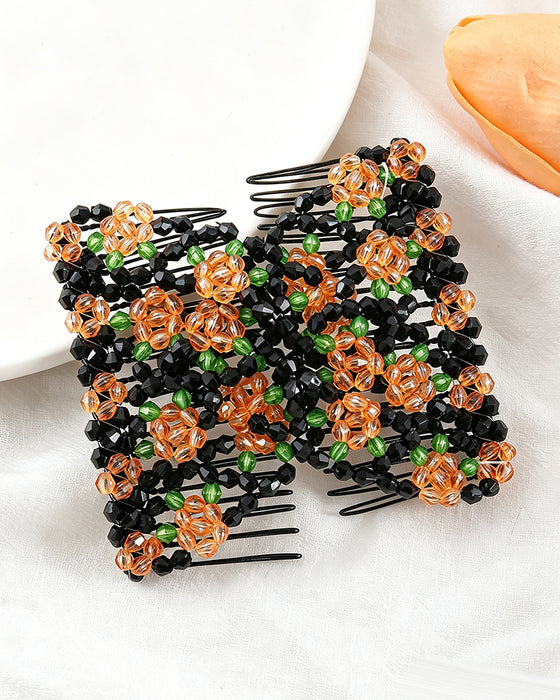 Elastischer Perlen Haaraccessoire Kamm