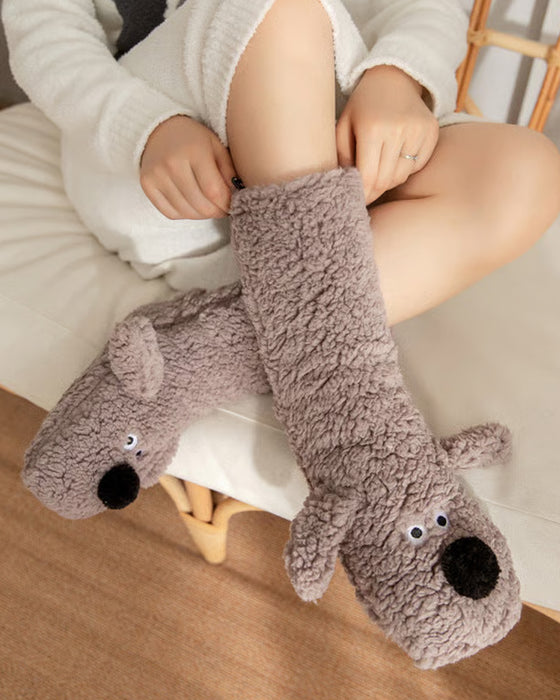 Niedliche Plüsch-Hundesocken