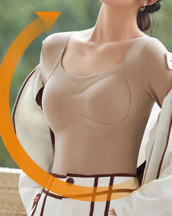 Nahtloses Thermo-Top Für Damen Mit Integriertem Bh