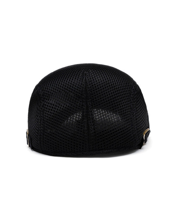 Herren Atmungsaktive Mesh Flache Mütze - Verstellbare Newsboy Ivy Baskenmütze Sommerhut