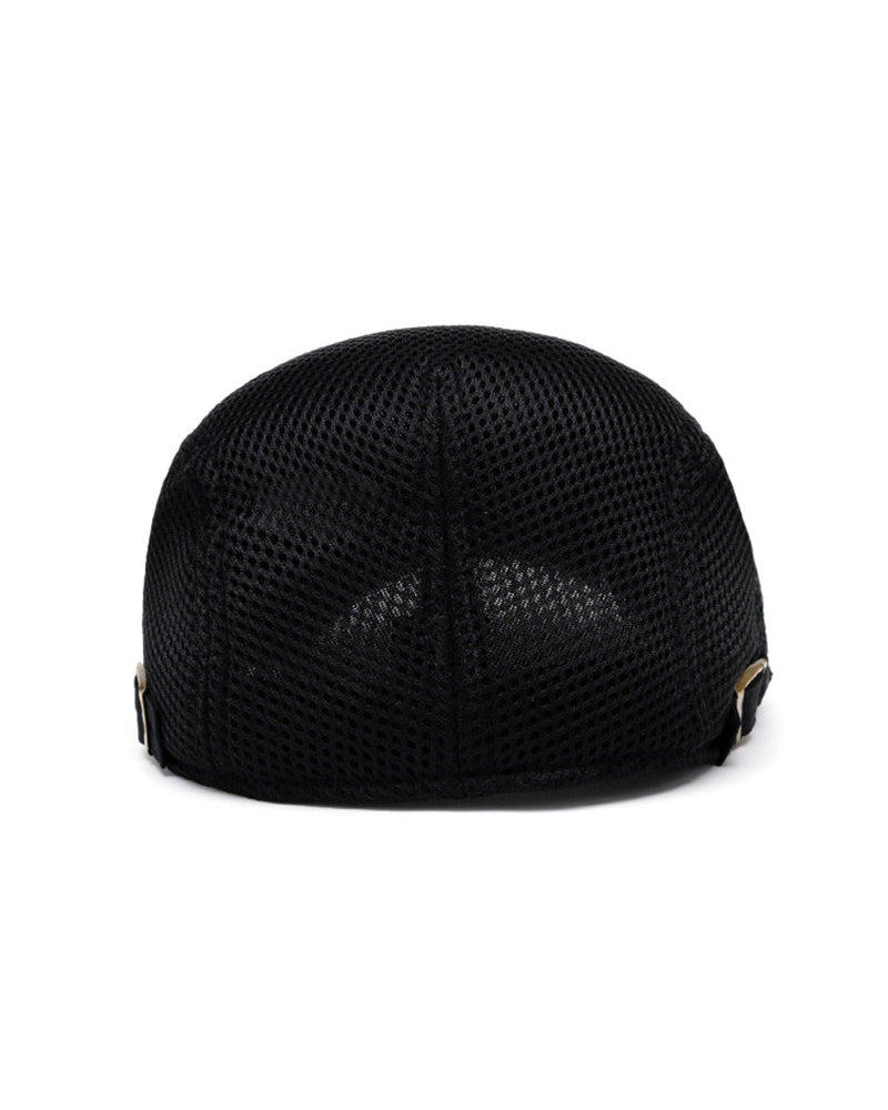 Herren Atmungsaktive Mesh Flache Mütze - Verstellbare Newsboy Ivy Baskenmütze Sommerhut