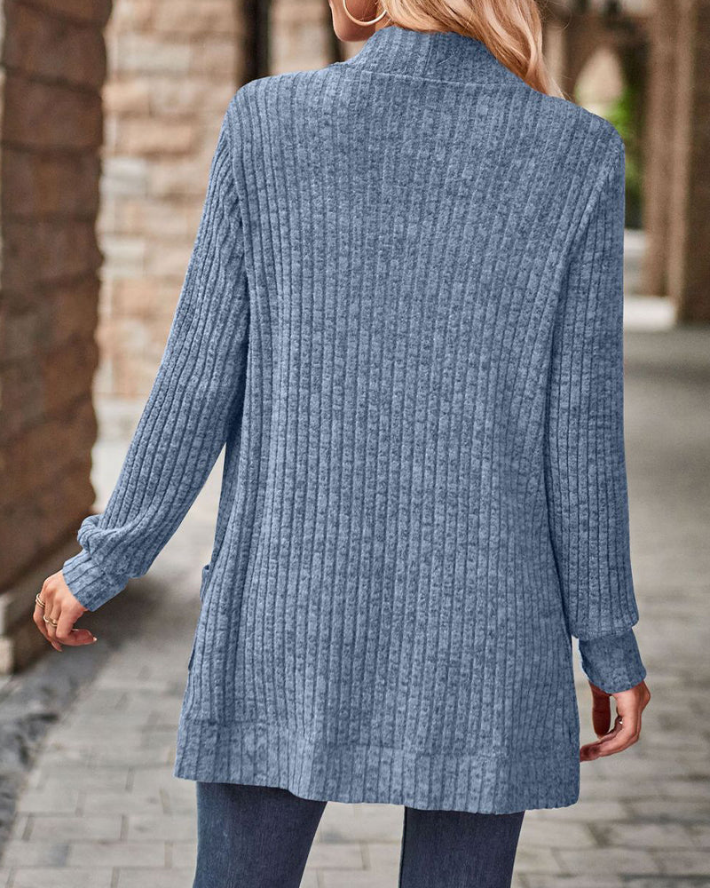 Mantel Gebürstet Freizeit Langarm