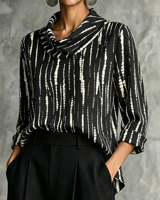 Top Drapiert Cowl Hals Linie