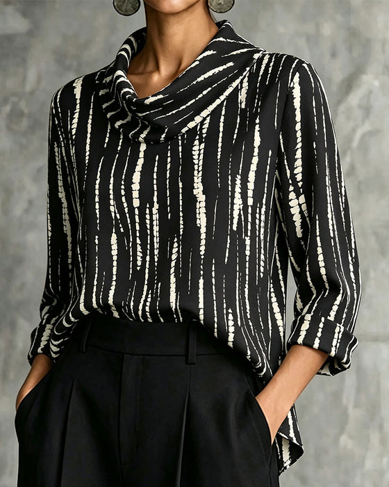 Top Drapiert Cowl Hals Linie