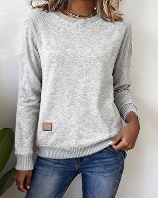 Modisches Casual-Sweatshirt mit Rundhalsausschnitt