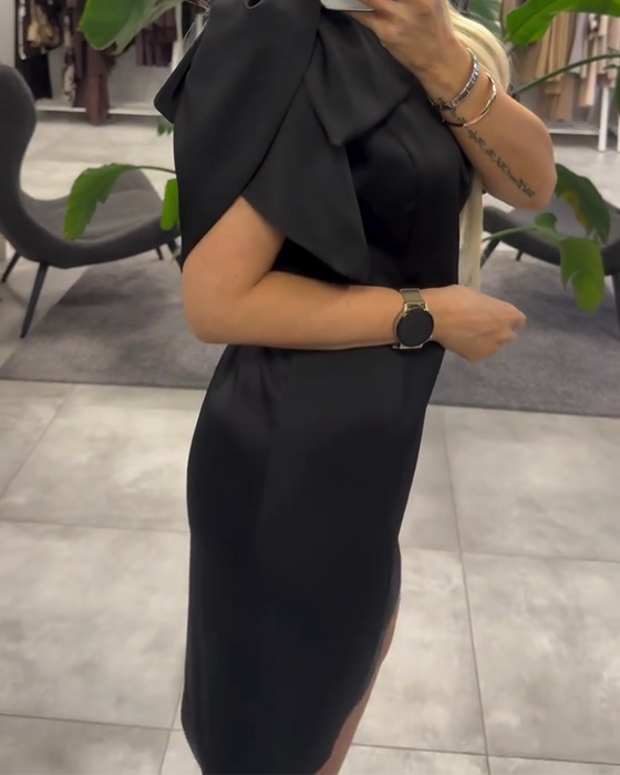 Kleid Blase kurzarm Rundhalsausschnitt