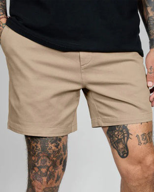 Herren Shorts Gummibund Lässig Gerades Bein