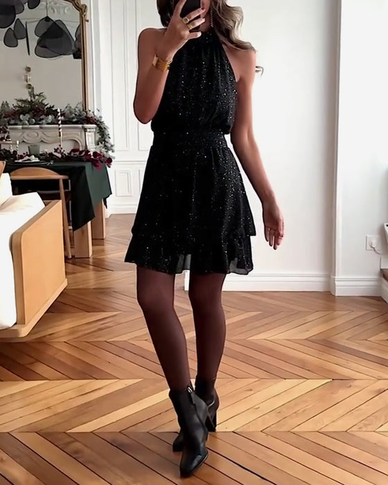 Kleid Ärmellos Sexy Modisch