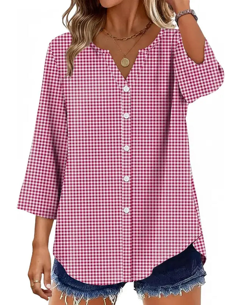 Bluse Tupfenprint Loose Fit