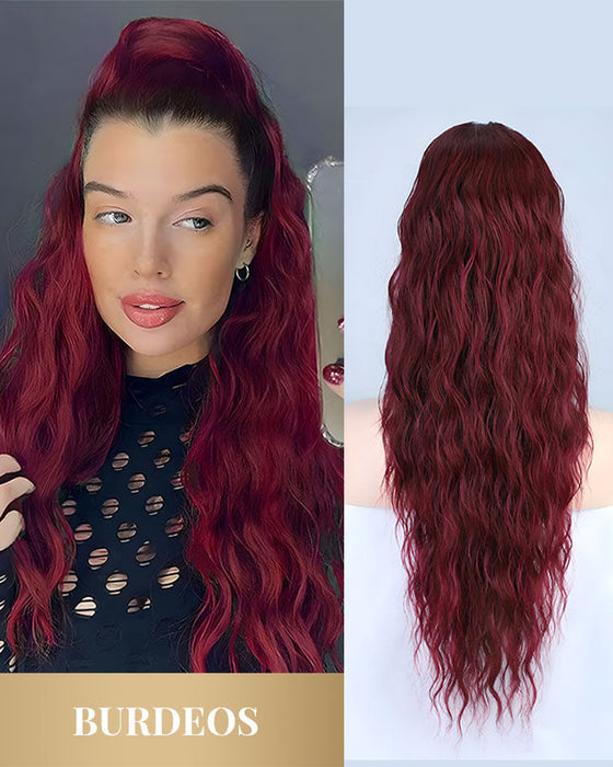 Lange Voluminöse Und Lockige Haarverlängerung