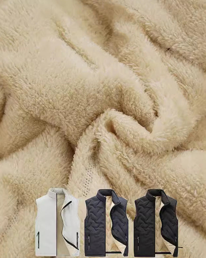 Weste Unisex Winter Warm Casual Ärmellos Steppmit Fleecefutter