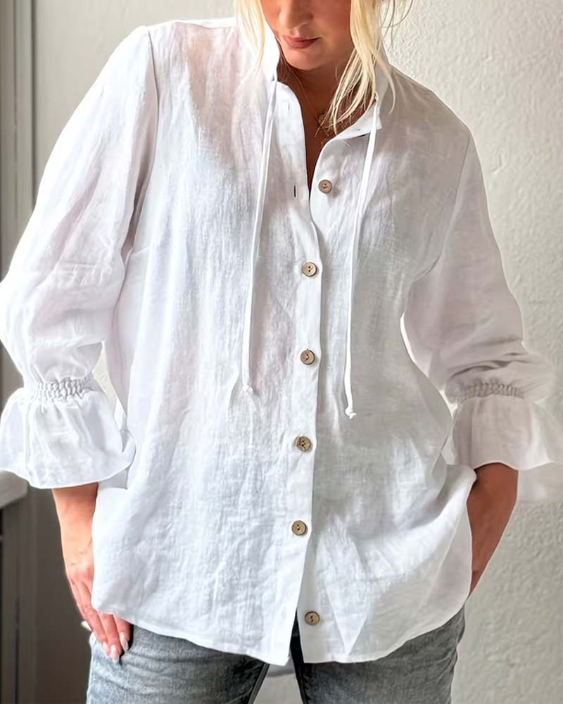 Bluse Casual Stilvoll Unifarben