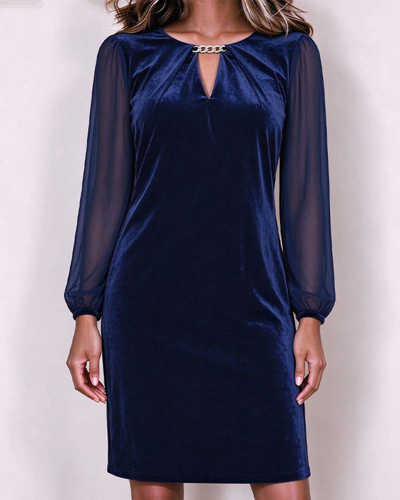 Kleid Samt Langarm