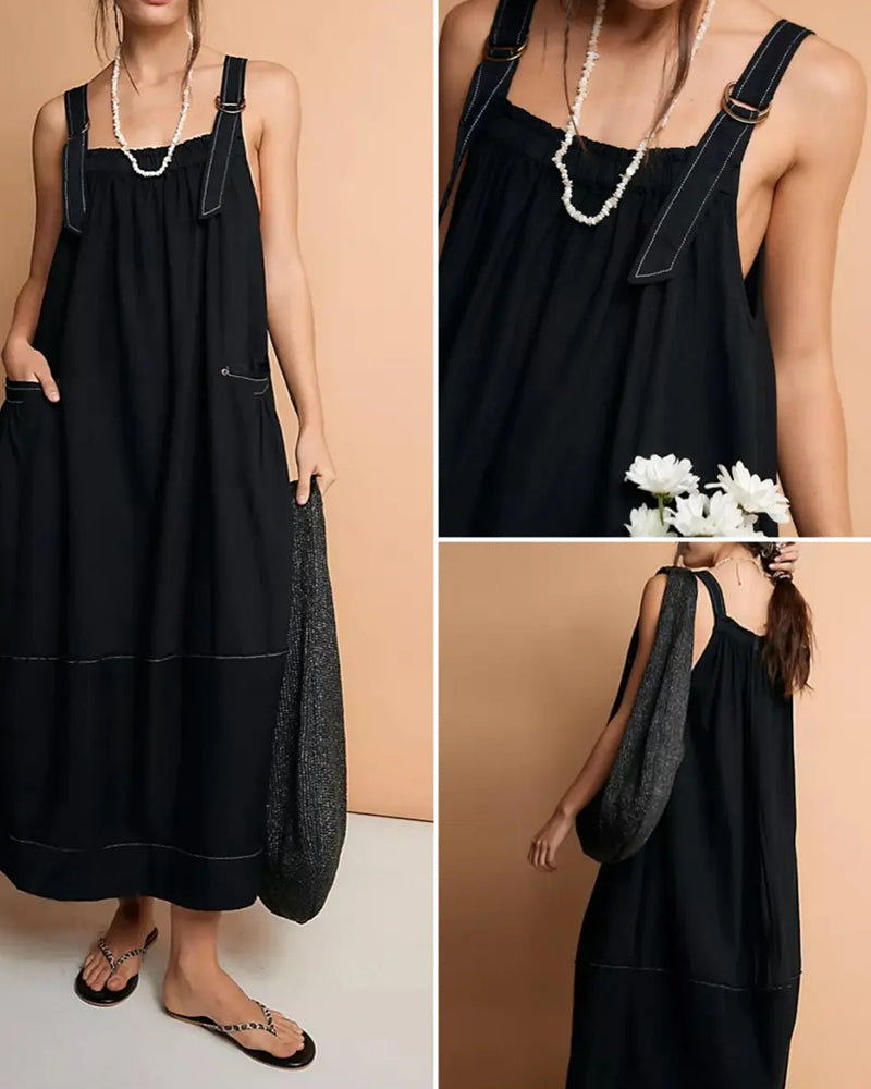Kleid Loose Fit A-Linie Pullover