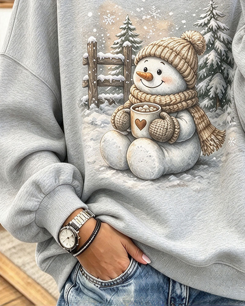 Sweatshirt Bedruckt Langarm