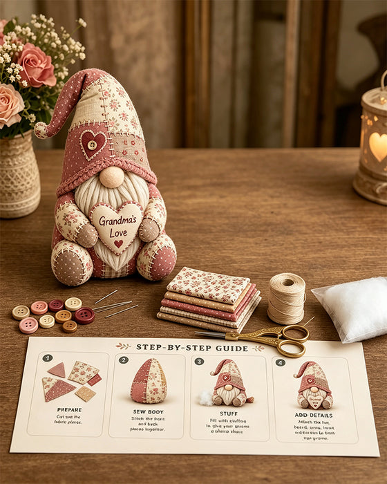 🧵 DIY Patchwork Gnome Set – Erstelle Deinen Eigenen Bezaubernden Gnom 🧙‍♂️