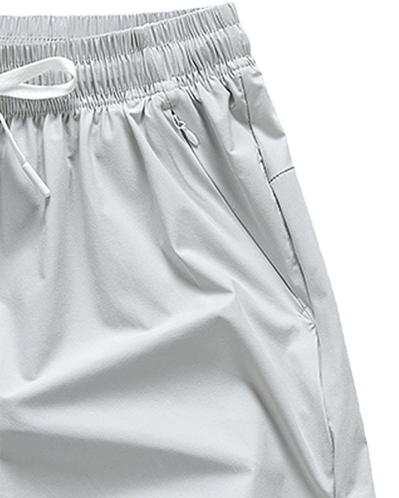 Shorts Männer Elastischer Bund Tasche Schnelltrocknend Eis-Seide Sport