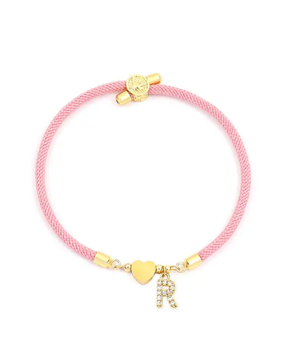 Initial Herz Charm Link Modisch Armband