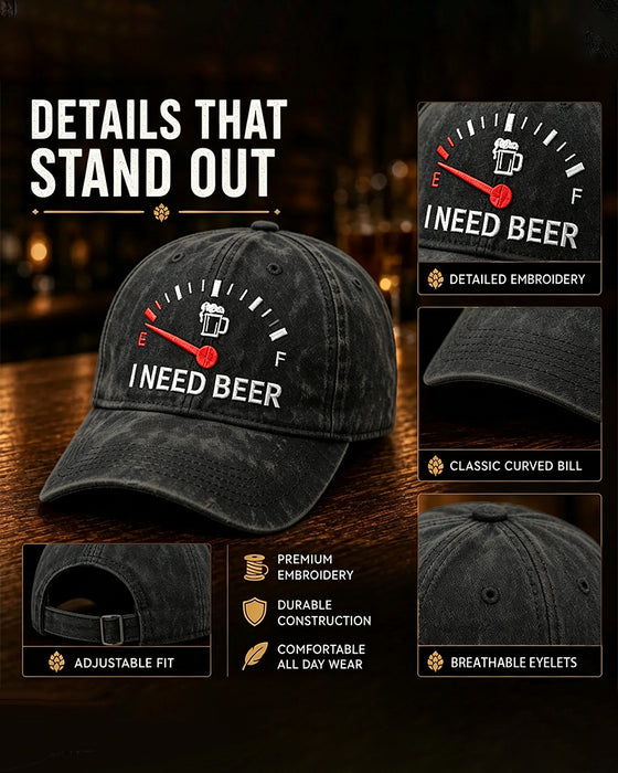 Dashboard Bier Bestickte Baseball Kappe
