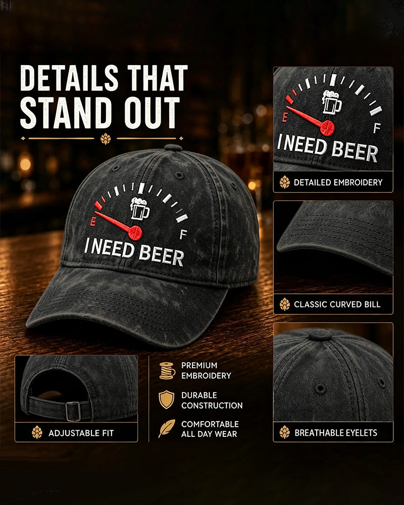 Dashboard Bier Bestickte Baseball Kappe