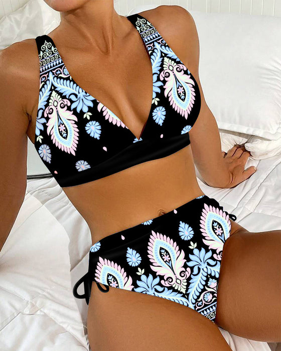 Badeanzug Sexy BH Zweiteiler hohe Taille