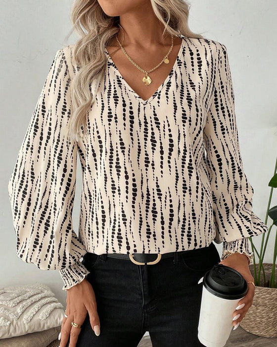 Bluse V-Ausschnitt Casual