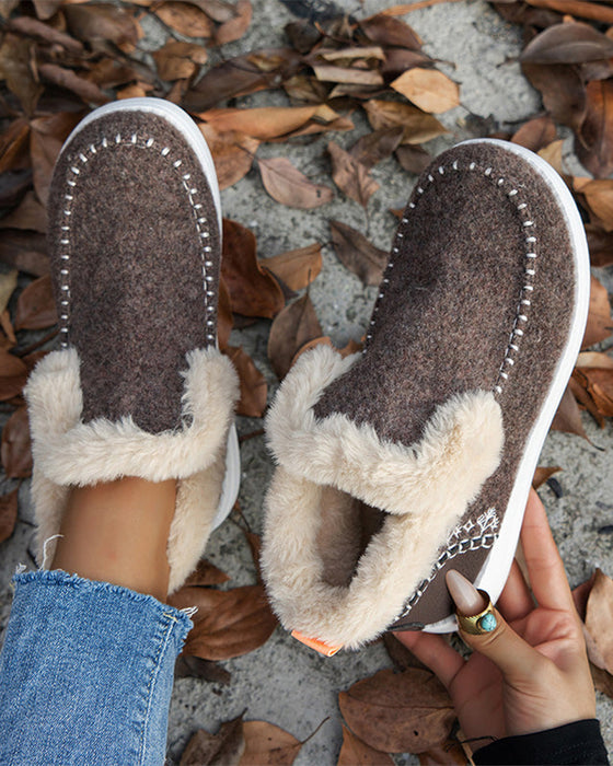 ❄️Damen Winterstiefeletten rutschfest mit Kunstfellfutter