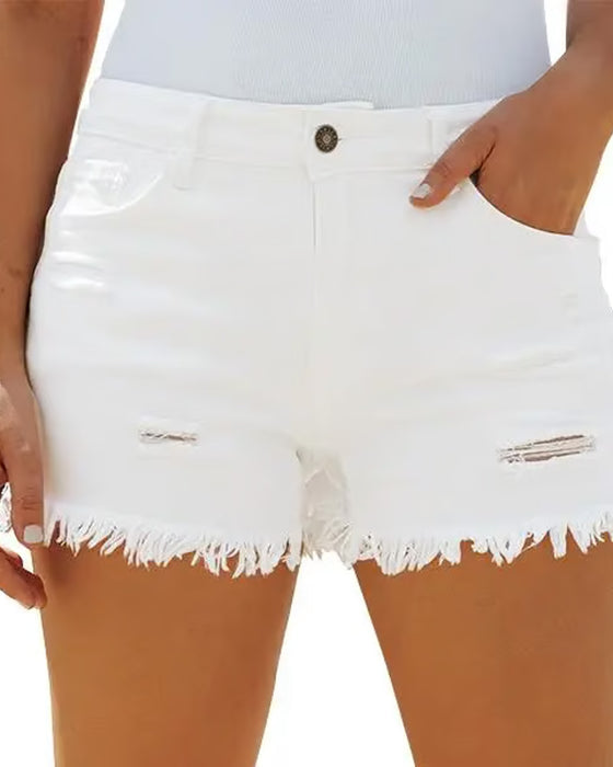 Shorts Rohsaum Denim